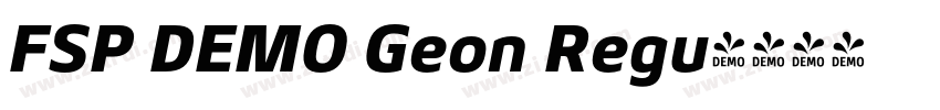 FSP DEMO Geon Regu字体转换 FSP DEMO Geon Regu字体转换